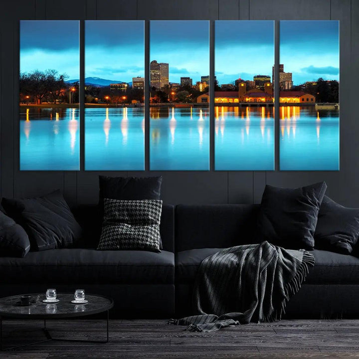 Stunning Denver Photography Canva Wall Art Skyline Cityscape Print