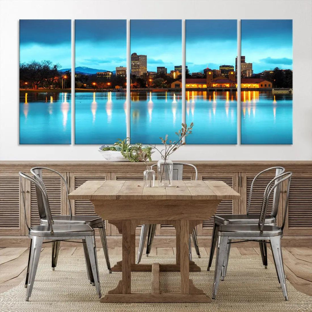 Stunning Denver Photography Canva Wall Art Skyline Cityscape Print