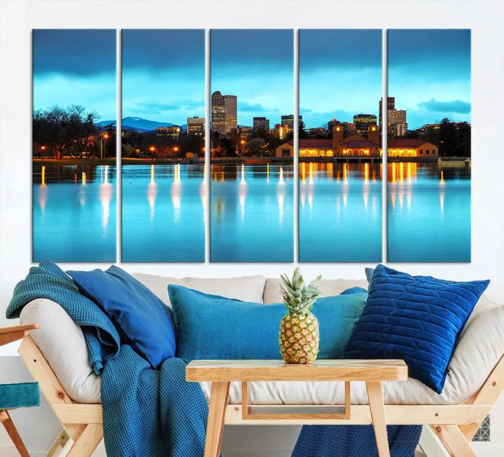 Stunning Denver Photography Canva Wall Art Skyline Cityscape Print