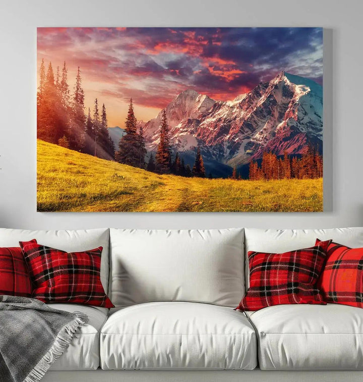 Stunning Mountain Landscape Large Wall Art Canvas Print