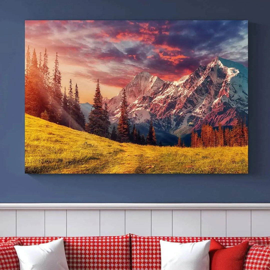 Stunning Mountain Landscape Large Wall Art Canvas Print