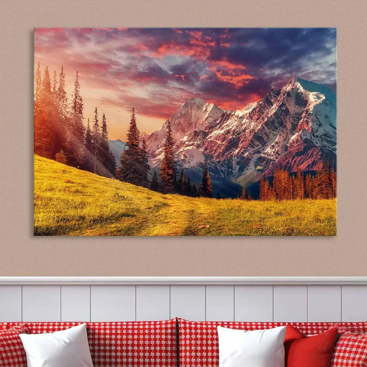 Stunning Mountain Landscape Large Wall Art Canvas Print