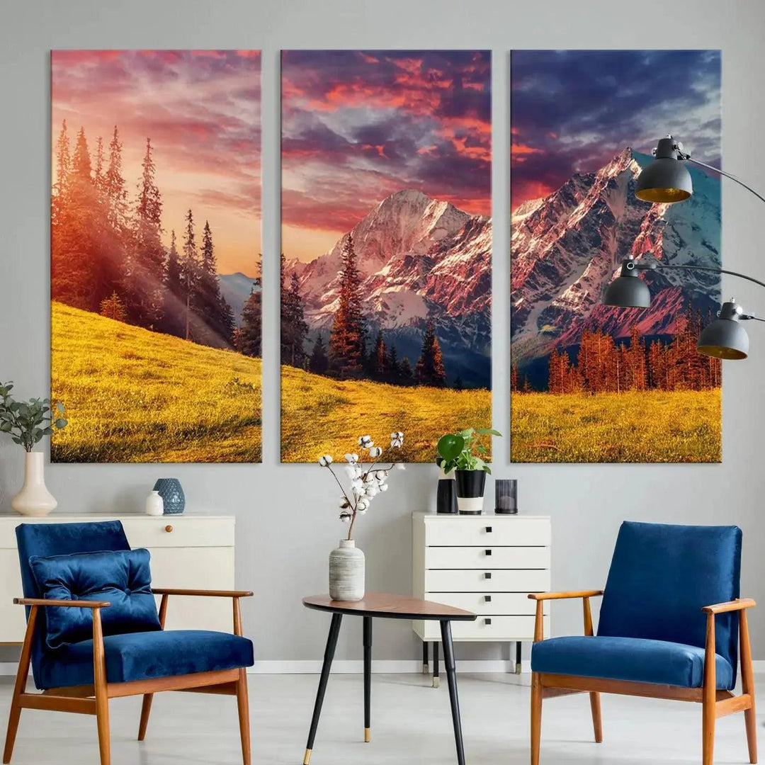 Stunning Mountain Landscape Large Wall Art Canvas Print