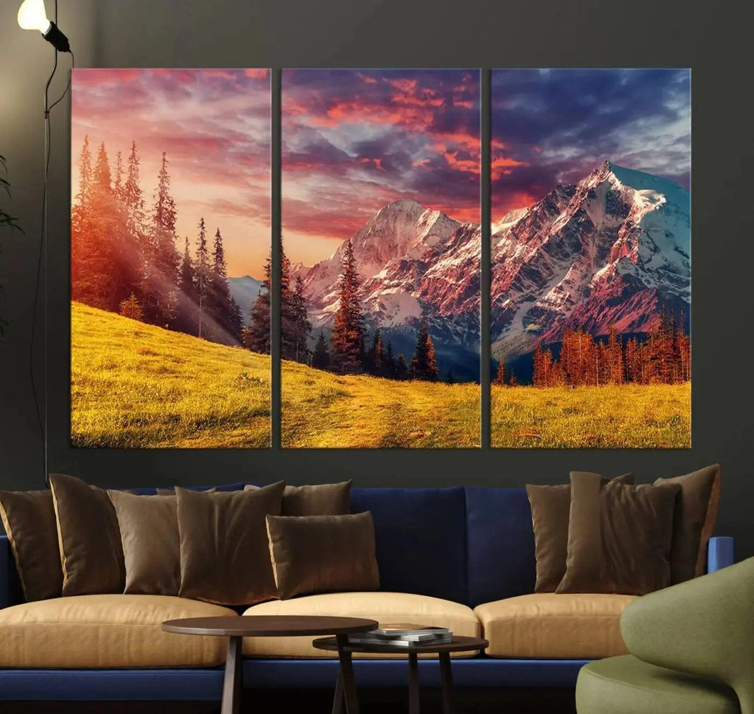 Stunning Mountain Landscape Large Wall Art Canvas Print