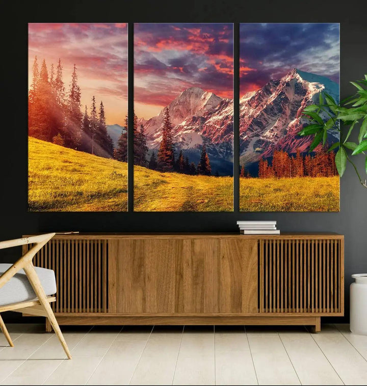 Stunning Mountain Landscape Large Wall Art Canvas Print