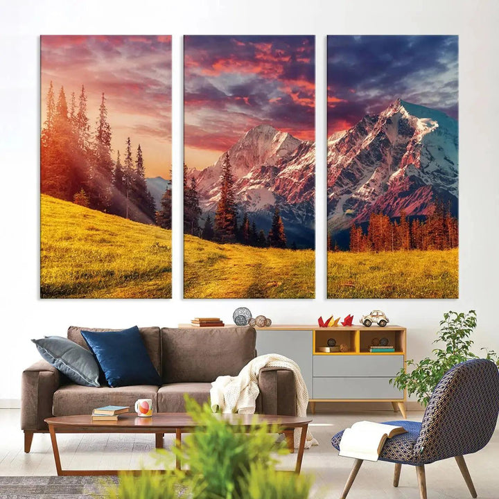 Stunning Mountain Landscape Large Wall Art Canvas Print