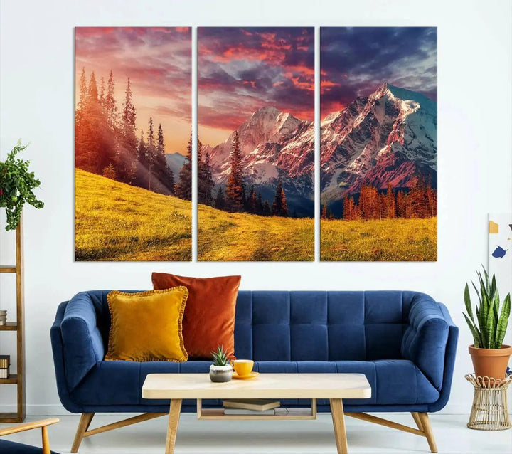 Stunning Mountain Landscape Large Wall Art Canvas Print