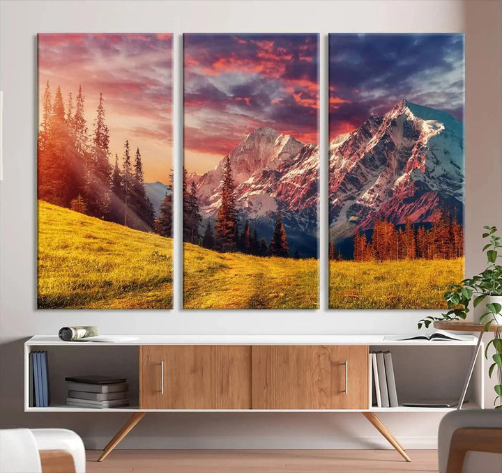 Stunning Mountain Landscape Large Wall Art Canvas Print