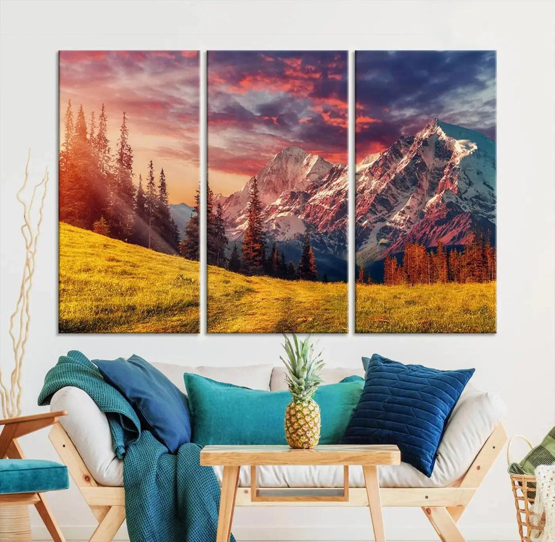 Stunning Mountain Landscape Large Wall Art Canvas Print