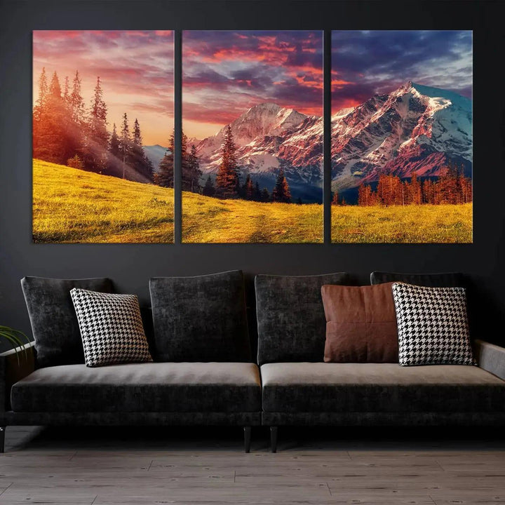 Stunning Mountain Landscape Large Wall Art Canvas Print