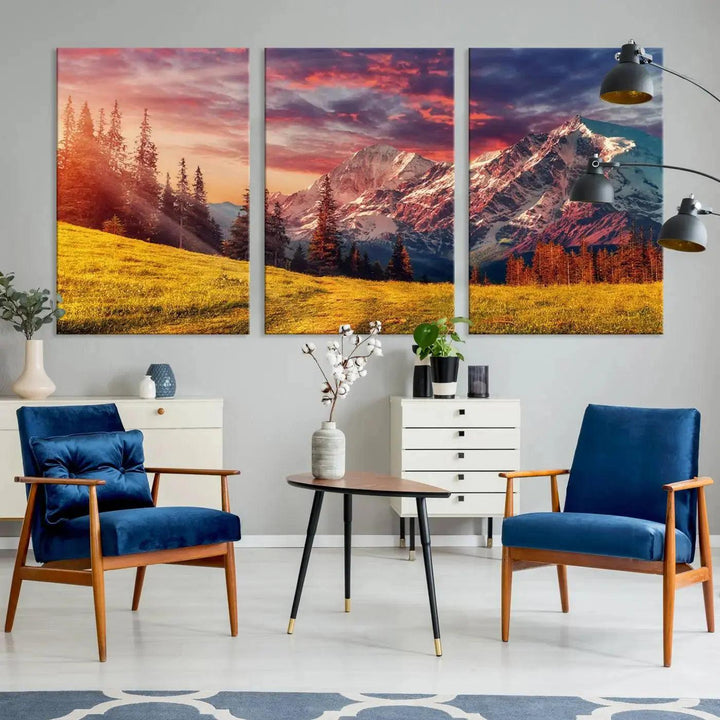 Stunning Mountain Landscape Large Wall Art Canvas Print