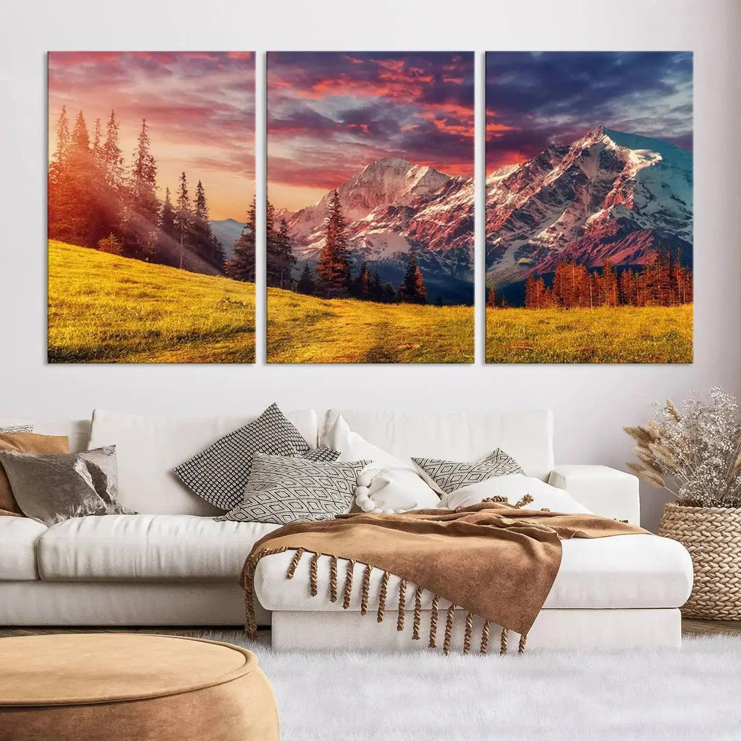 Stunning Mountain Landscape Large Wall Art Canvas Print