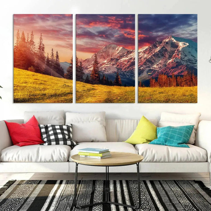 Stunning Mountain Landscape Large Wall Art Canvas Print