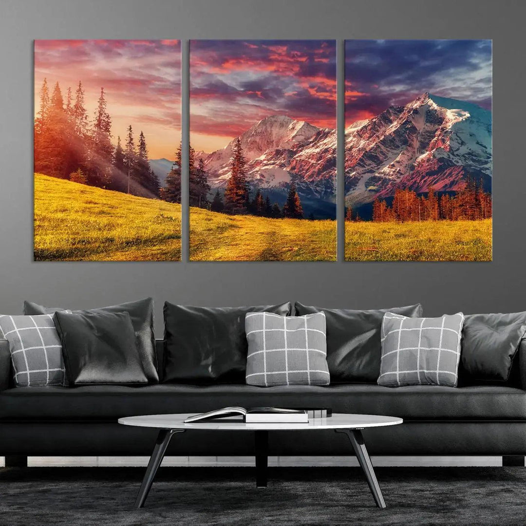 Stunning Mountain Landscape Large Wall Art Canvas Print