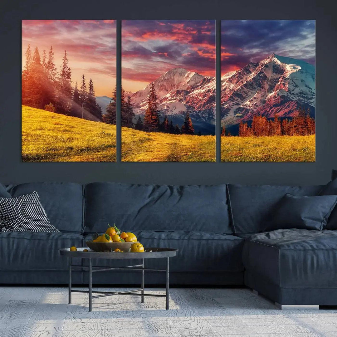 Stunning Mountain Landscape Large Wall Art Canvas Print