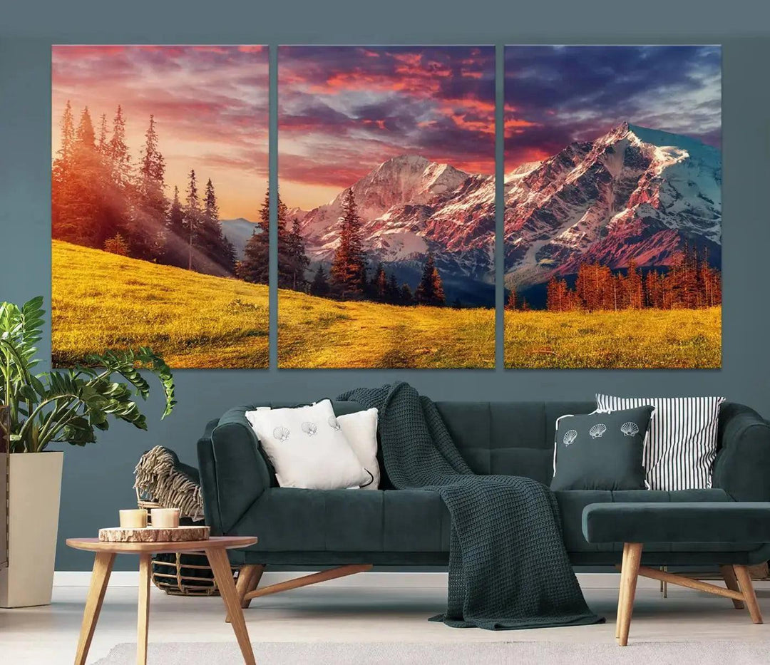 Stunning Mountain Landscape Large Wall Art Canvas Print