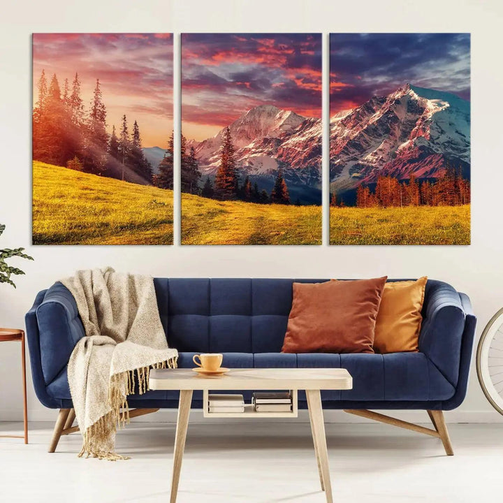 Stunning Mountain Landscape Large Wall Art Canvas Print