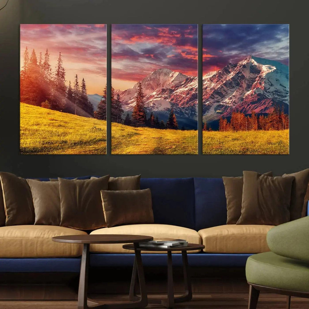 Stunning Mountain Landscape Large Wall Art Canvas Print