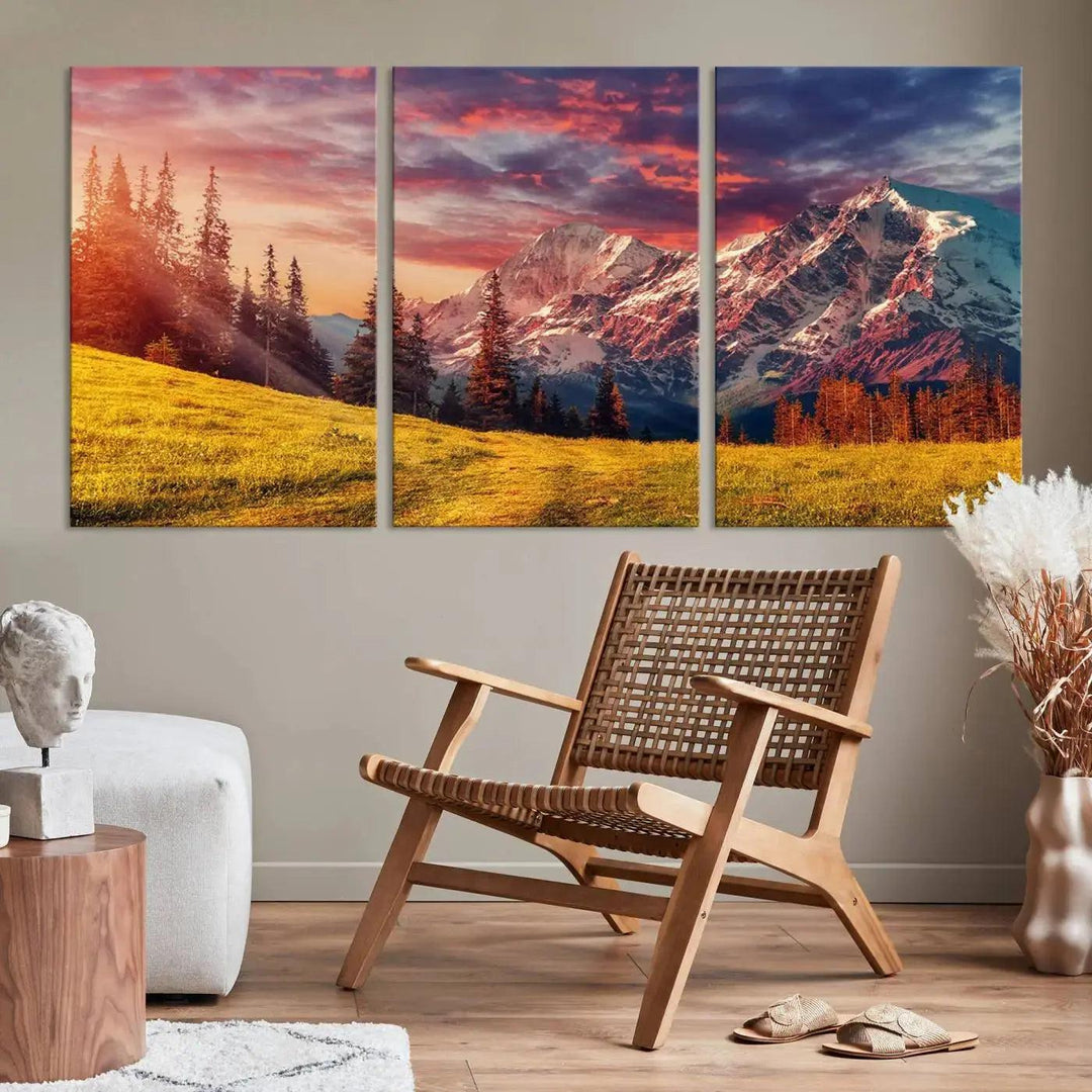 Stunning Mountain Landscape Large Wall Art Canvas Print