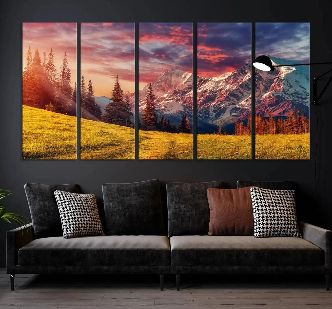 Stunning Mountain Landscape Large Wall Art Canvas Print