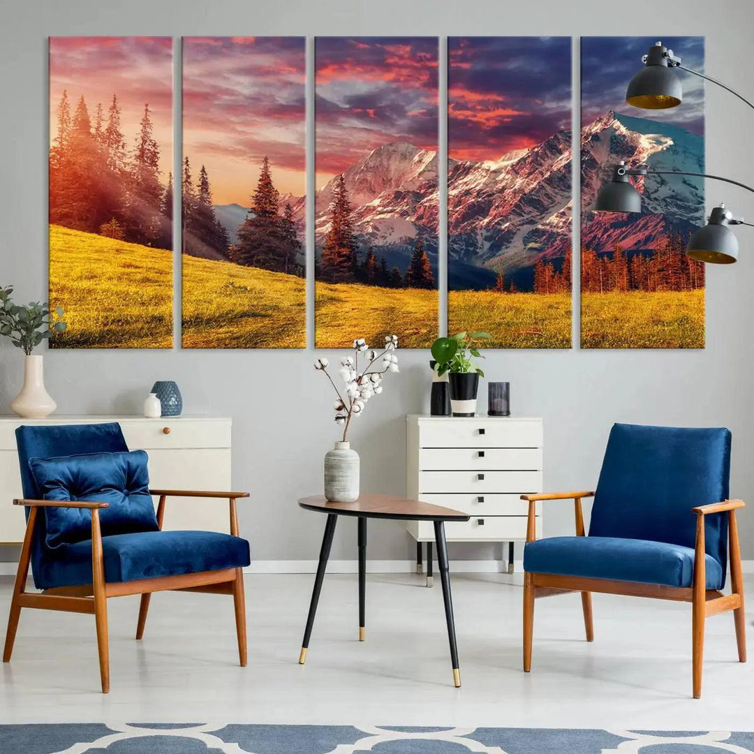 Stunning Mountain Landscape Large Wall Art Canvas Print