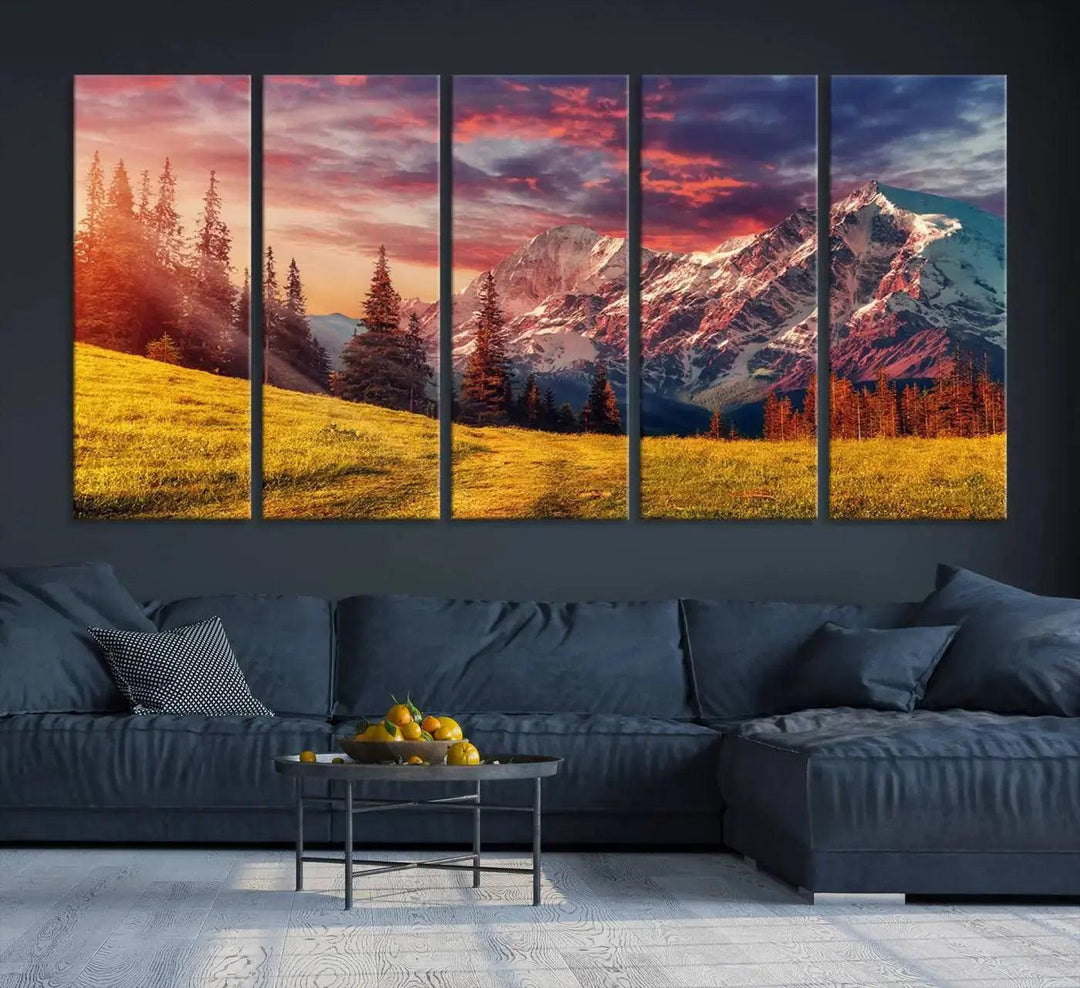 Stunning Mountain Landscape Large Wall Art Canvas Print