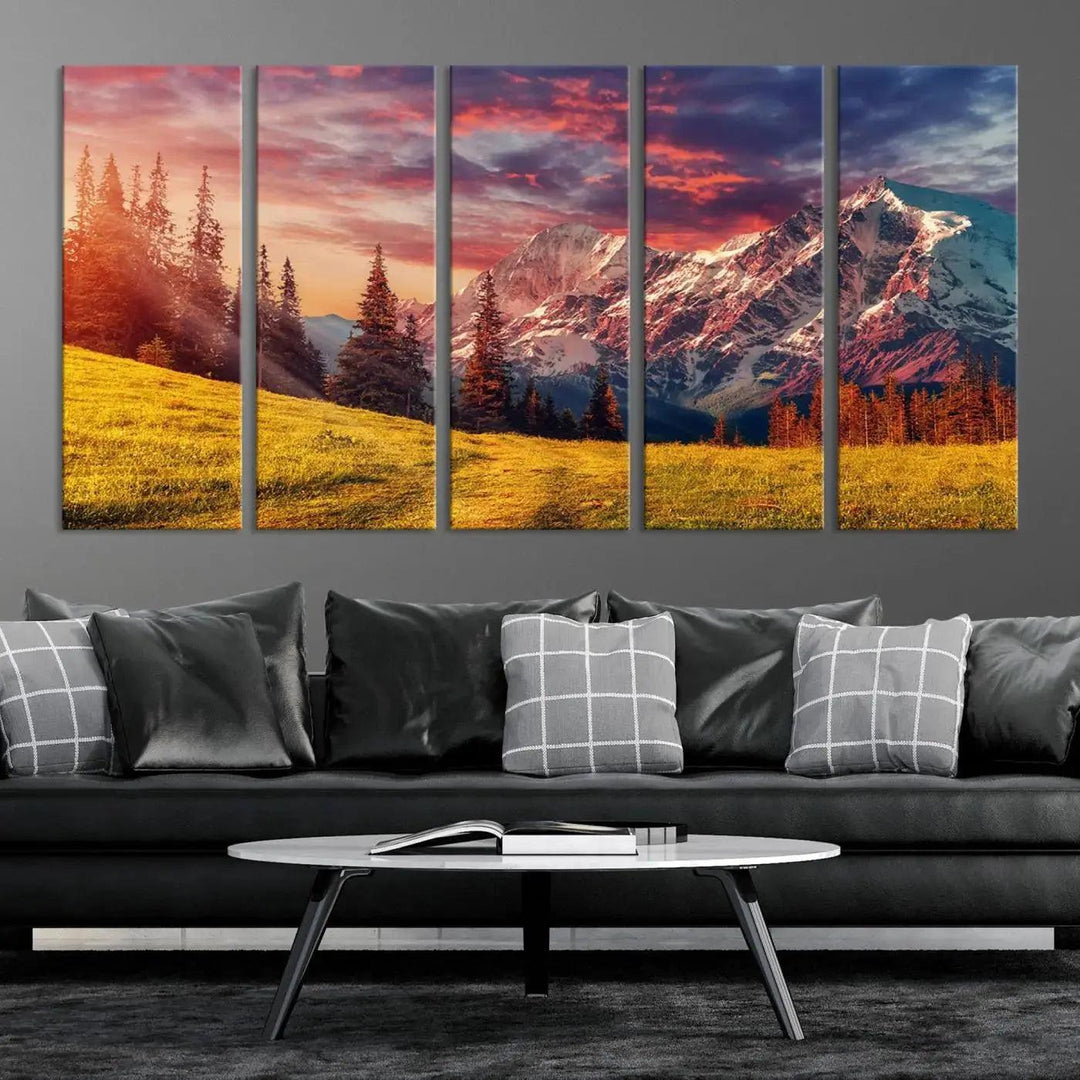 Stunning Mountain Landscape Large Wall Art Canvas Print