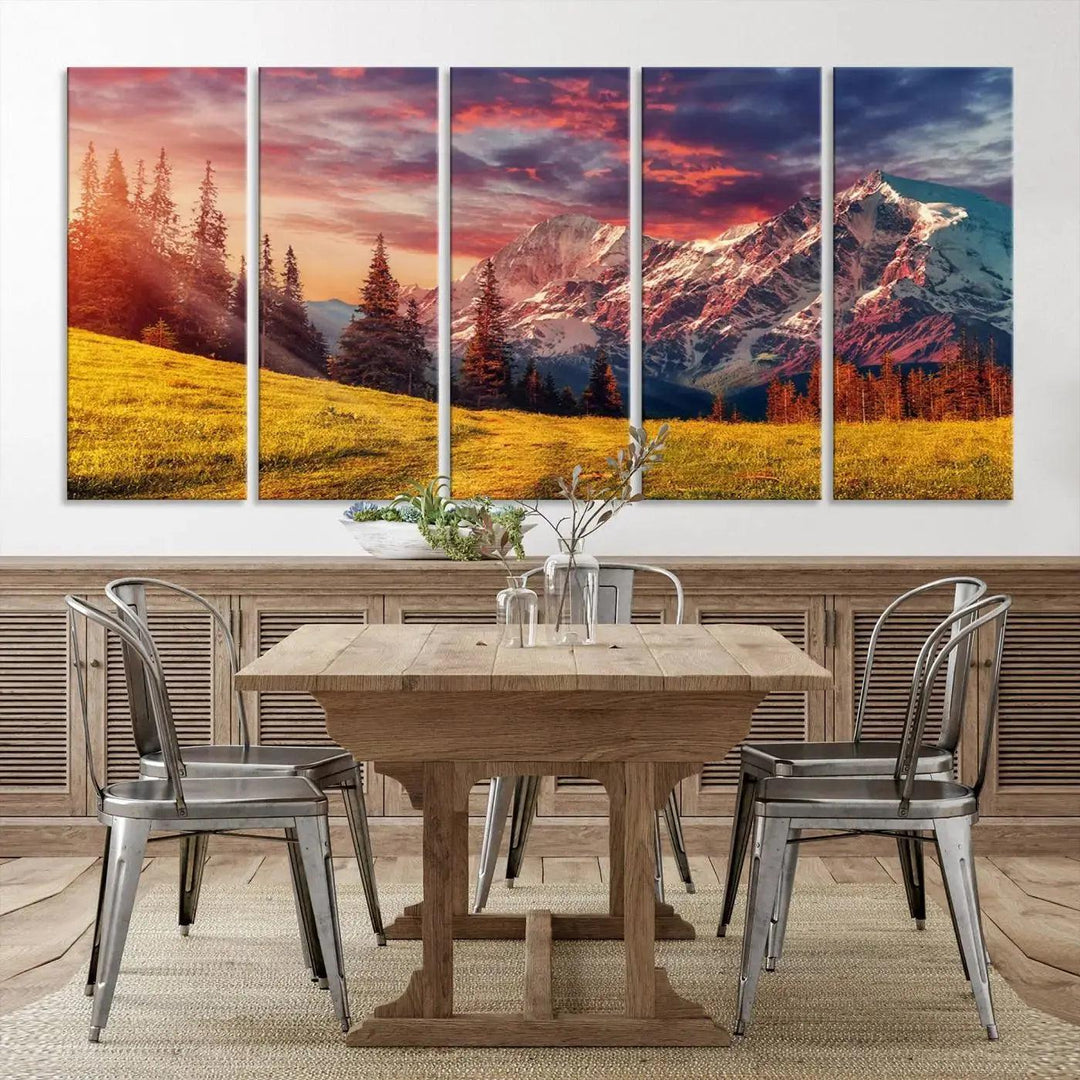 Stunning Mountain Landscape Large Wall Art Canvas Print