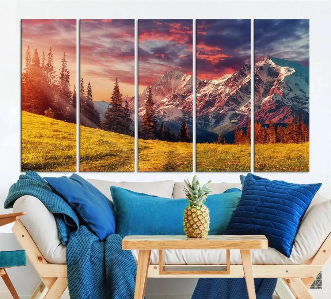 Stunning Mountain Landscape Large Wall Art Canvas Print