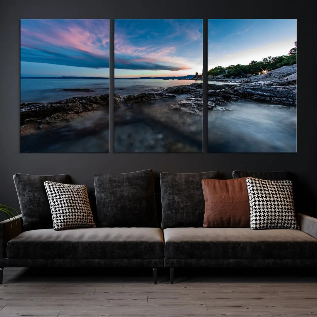 Tropical Beach Large Wall Art Canvas Print Coastal Ocean Printing