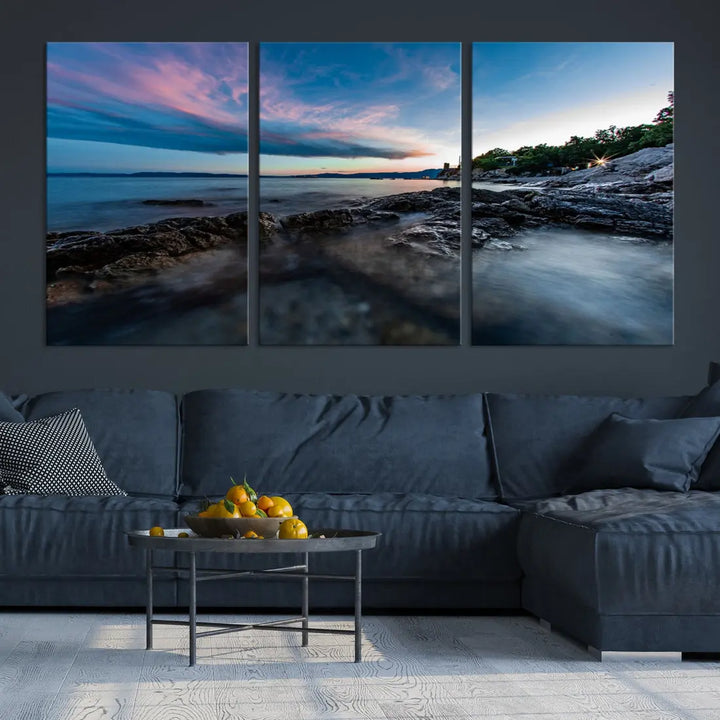 Tropical Beach Large Wall Art Canvas Print Coastal Ocean Printing