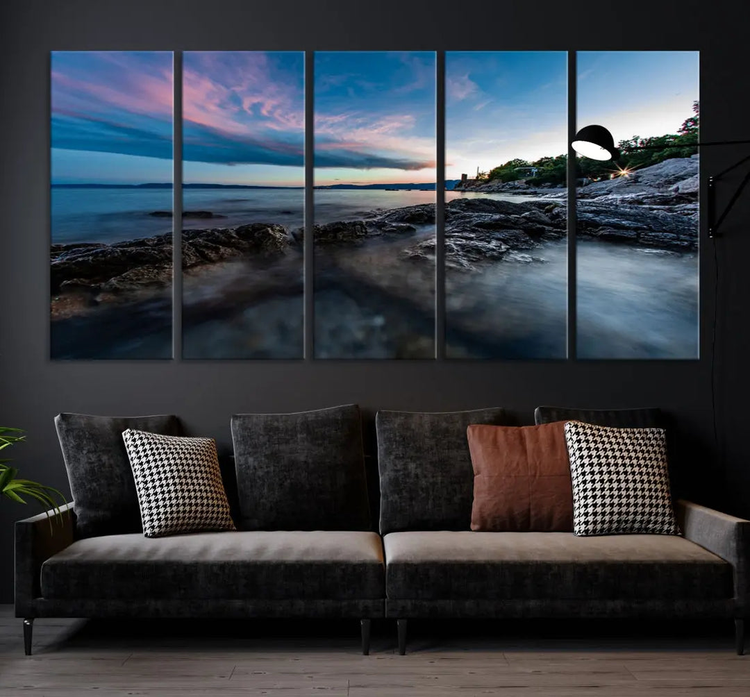 Tropical Beach Large Wall Art Canvas Print Coastal Ocean Printing