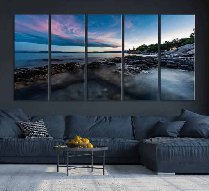 Tropical Beach Large Wall Art Canvas Print Coastal Ocean Printing