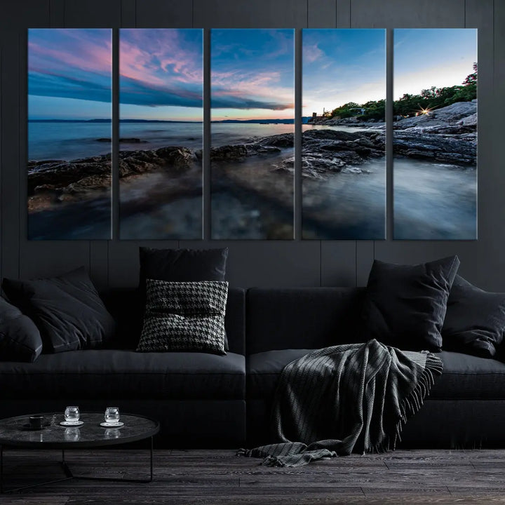 Tropical Beach Large Wall Art Canvas Print Coastal Ocean Printing