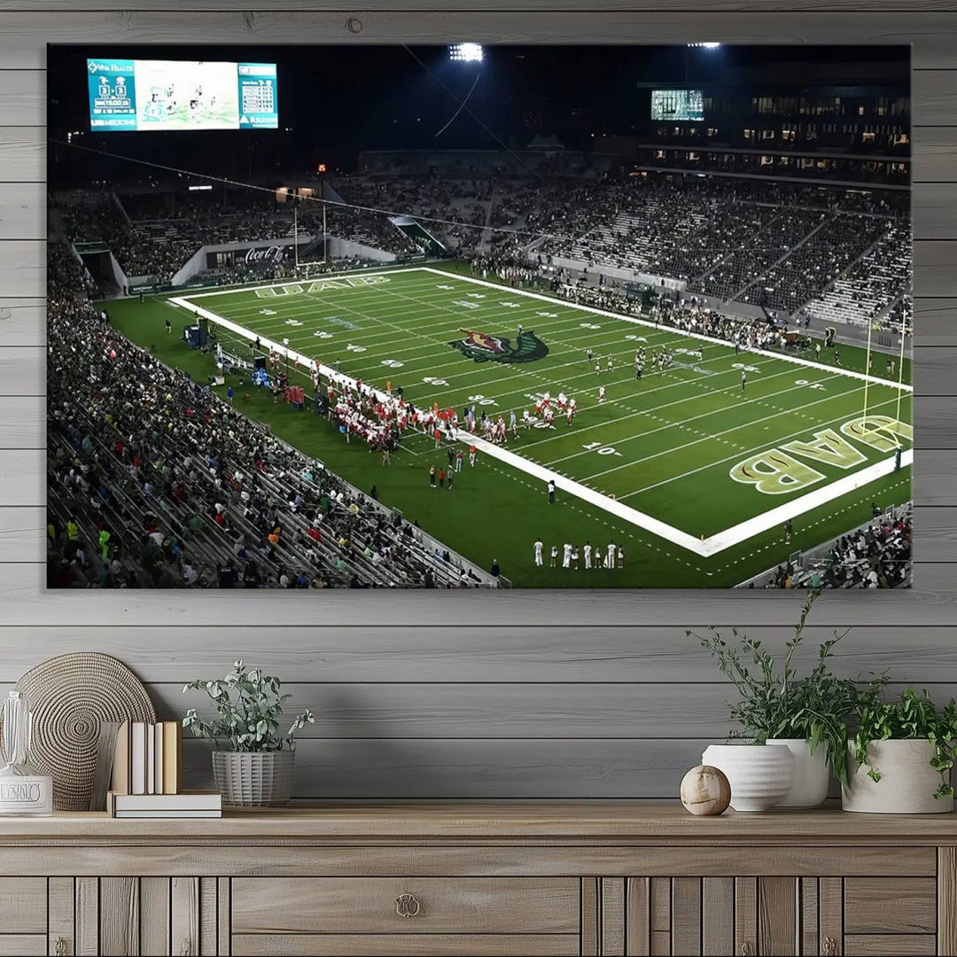 UAB Blazers Football Team Print - Birmingham Protective Stadium Wall Art Canvas Print