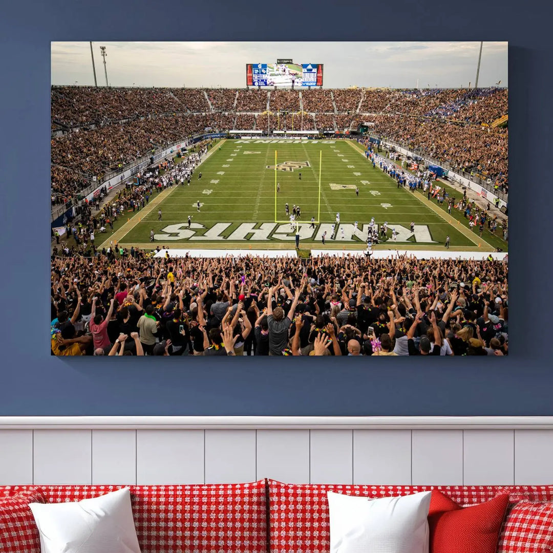 UCF Knights Football Team Print - Orlando FBC Mortgage Stadium Wall Art Canvas Print