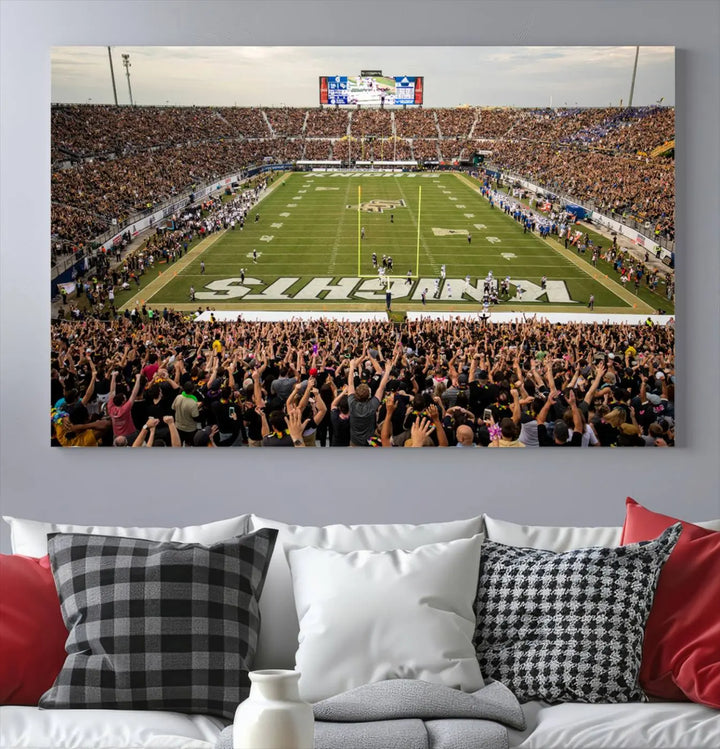 UCF Knights Football Team Print - Orlando FBC Mortgage Stadium Wall Art Canvas Print