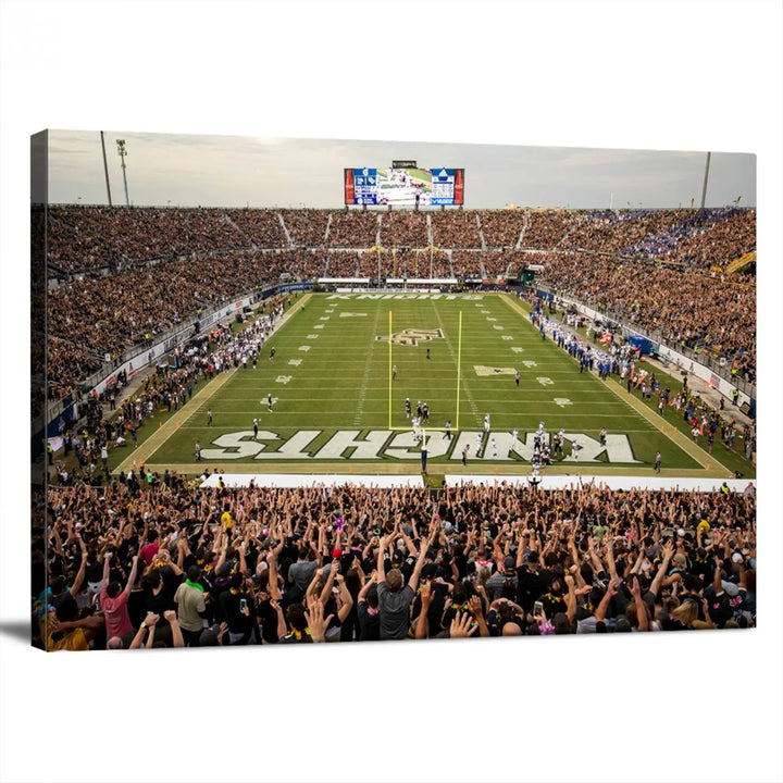 UCF Knights Football Team Print - Orlando FBC Mortgage Stadium Wall Art Canvas Print