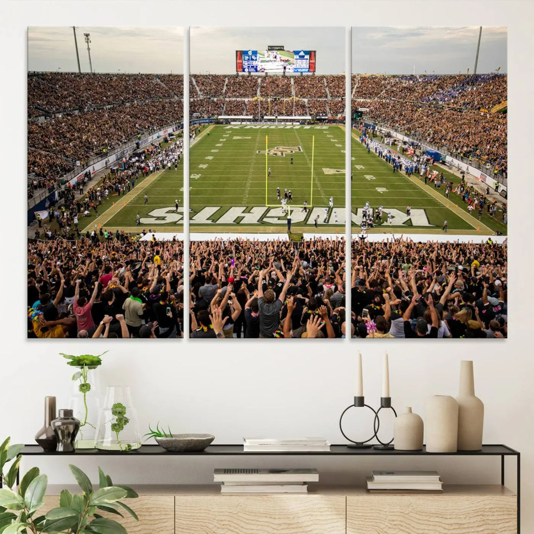 UCF Knights Football Team Print - Orlando FBC Mortgage Stadium Wall Art Canvas Print