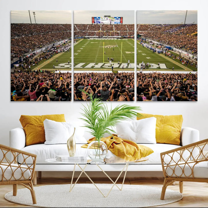 UCF Knights Football Team Print - Orlando FBC Mortgage Stadium Wall Art Canvas Print