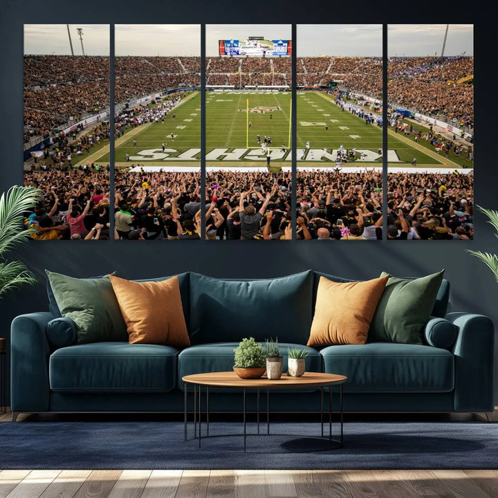 UCF Knights Football Team Print - Orlando FBC Mortgage Stadium Wall Art Canvas Print