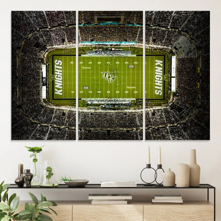 UCF Knights Football Team Print - Orlando FBC Mortgage Stadium Wall Art Canvas Print