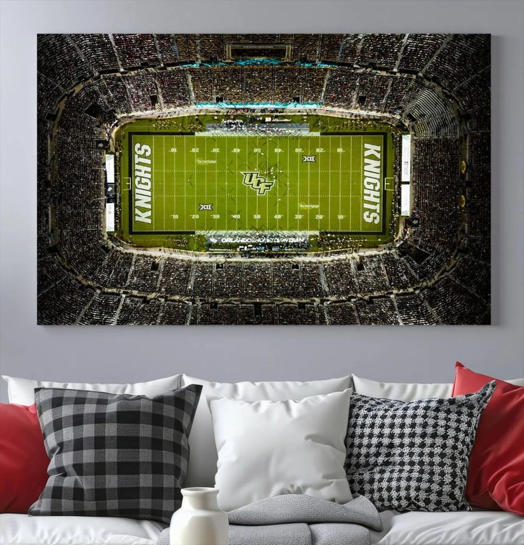 UCF Knights Football Team Print - Orlando FBC Mortgage Stadium Wall Art Canvas Print