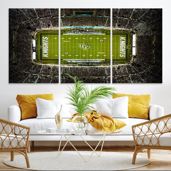 UCF Knights Football Team Print - Orlando FBC Mortgage Stadium Wall Art Canvas Print