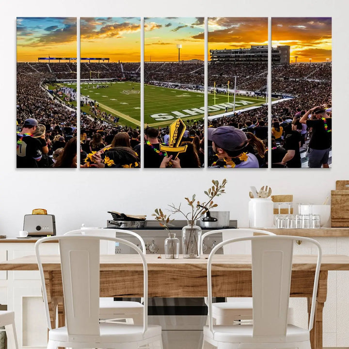 UCF Knights Football Team Print - Orlando FBC Mortgage Stadium Wall Art Canvas Print