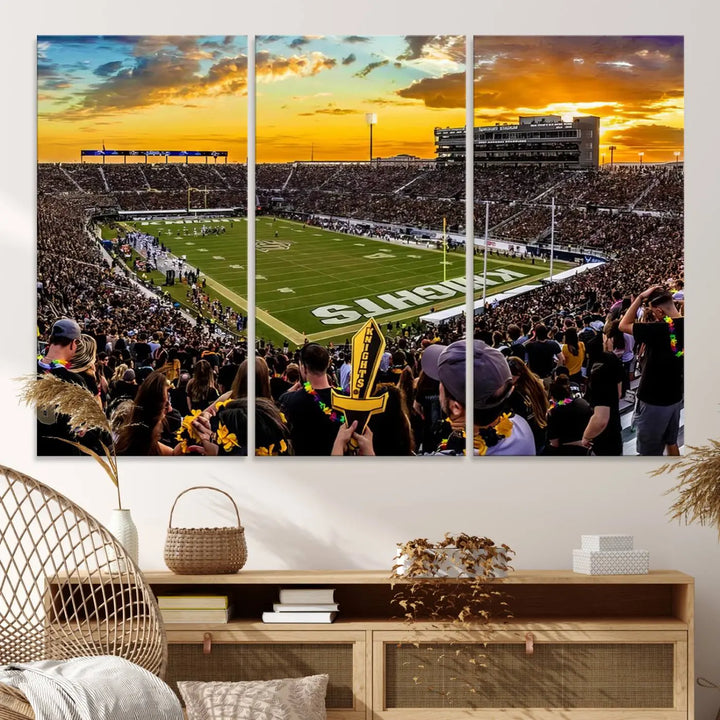 UCF Knights Football Team Print - Orlando FBC Mortgage Stadium Wall Art Canvas Print