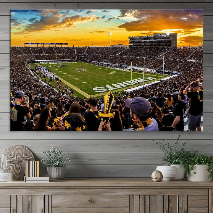 UCF Knights Football Team Print - Orlando FBC Mortgage Stadium Wall Art Canvas Print