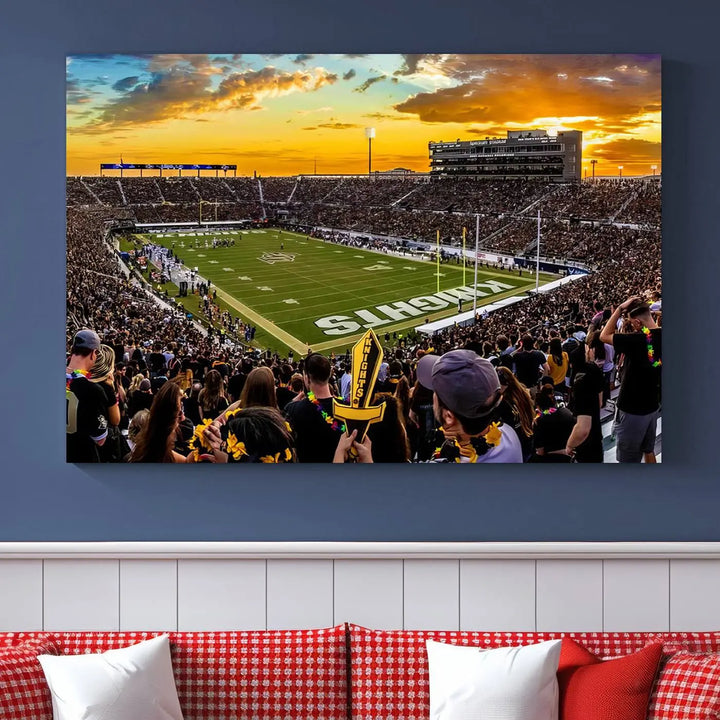 UCF Knights Football Team Print - Orlando FBC Mortgage Stadium Wall Art Canvas Print