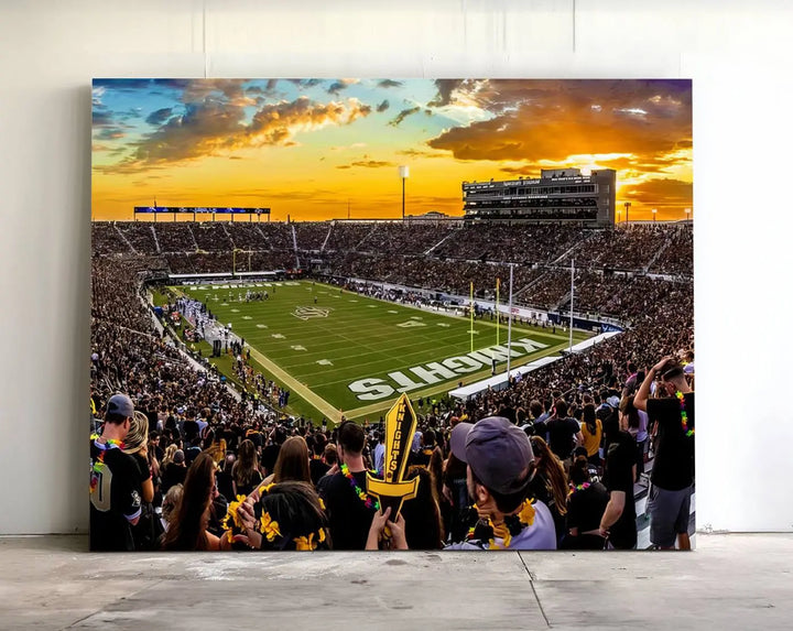 UCF Knights Football Team Print - Orlando FBC Mortgage Stadium Wall Art Canvas Print