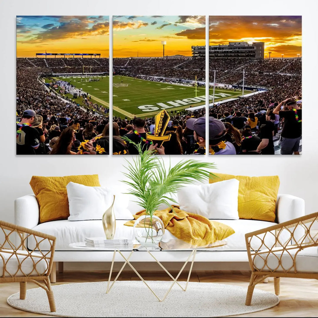 UCF Knights Football Team Print - Orlando FBC Mortgage Stadium Wall Art Canvas Print